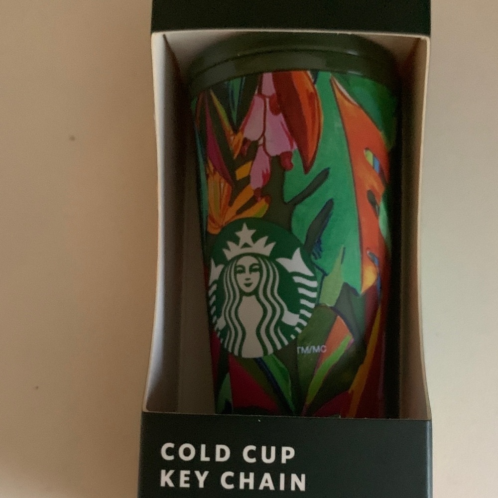 Farm Rio + Starbucks Cold Cup Key Chain - Picture 2 of 5